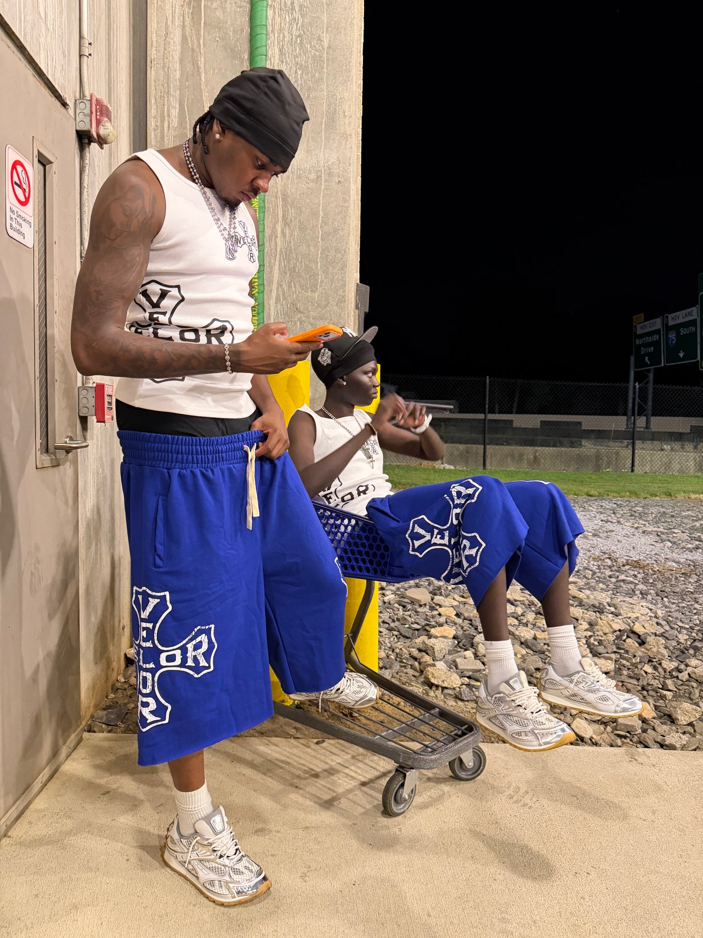 VLR BLUE 3/4 SHORTS