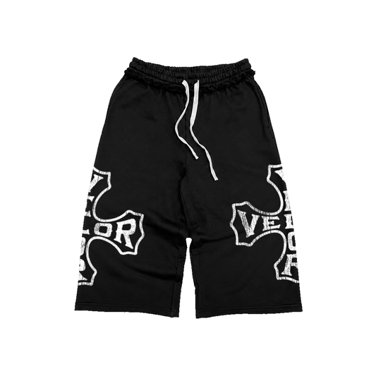 VLR BLACK 3/4 SHORTS