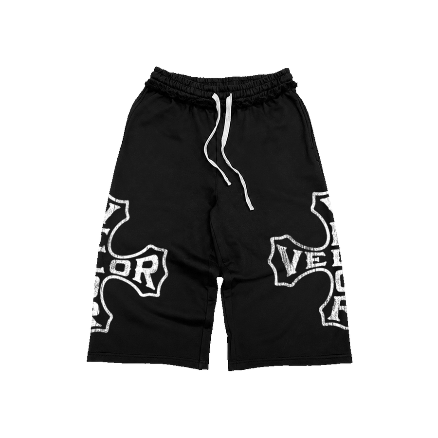 VLR BLACK 3/4 SHORTS