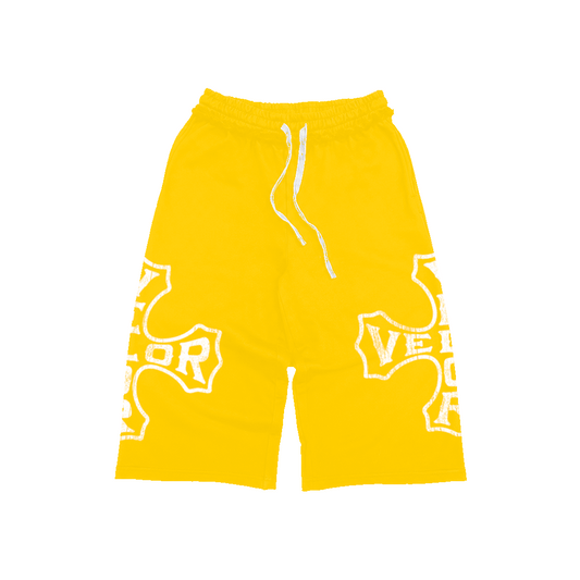 VLR YELLOW 3/4 SHORTS