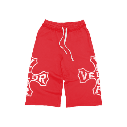 VLR RED 3/4 SHORTS