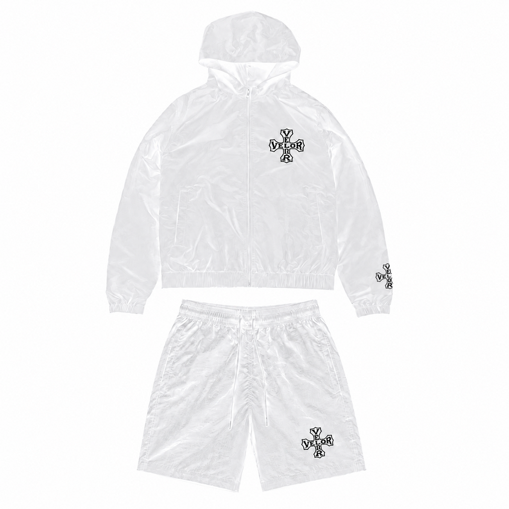 VLR NYLON WHITE SHORTS